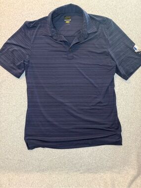Greg Norman Collection Men's Navy Heathered Stripe Polo